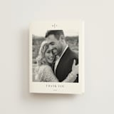 "Classic & Timeless" - Wedding Thank You Cards in Obsidian by Lucrecia Caporale - Front