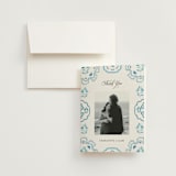 "Almafi" - Wedding Thank You Cards in Cerulean by Itsy Belle Studio - Front
