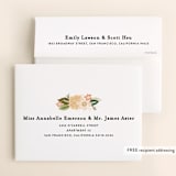"Classic Floral" - Wedding Thank You Cards in Spring Blush by Alethea and Ruth - FREE Recipient Addressing