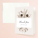 "Gone To Seed" - Wedding Thank You Cards in Taupe by Honeybunch Studio - Front