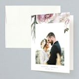 "romantic bouquet" - Wedding Thank You Cards in Plum by Phrosné Barwood - Front