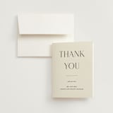 "Simple Elegance" - Wedding Thank You Cards in Onyx by Monika Konieczna - Front