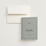 "Sophistique" - Wedding Thank You Cards in Linen by Cindy Reynolds - Front