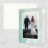"Painted Sea" - Wedding Thank You Cards in Seafoam by Hooray Creative - Front