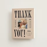 "Bold Stack" - Wedding Thank You Cards in Noir by Alethea and Ruth - Front