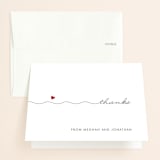 "Love Connection" - Wedding Thank You Cards in Red Hot by Kim Dietrich Elam - Front