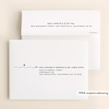 "Love Connection" - Wedding Thank You Cards in Red Hot by Kim Dietrich Elam - FREE Recipient Addressing