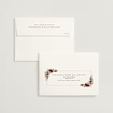 "Dried Floral Wreath" - Wedding Thank You Cards in Cabernet by Erin Deegan - FREE Recipient Addressing