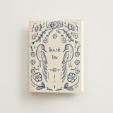 "Santa Catalina" - Wedding Thank You Cards in Marseille Bleu by Ani Somi - Front