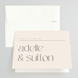 "Brooks" - Wedding Thank You Cards in Vanilla by Kristie Kern - Front