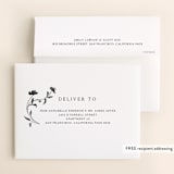 "Floral Union" - Wedding Thank You Cards in Black Sugar by Pati Cascino - FREE Recipient Addressing