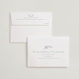 "Modern Crest" - Wedding Thank You Cards in Sea by Kristen Smith - FREE Recipient Addressing