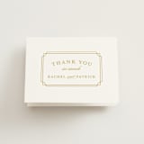 "Luxe Border" - Wedding Thank You Cards in Gold by Sarah Brown - Front