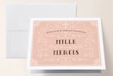 "Grand Flourish" - Wedding Thank You Cards in Blush by Bonjour Paper - Front