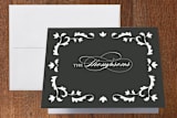"Jacquard" - Wedding Thank You Cards in Ebony by Laura Hankins - Front