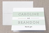 "Read Between the Lines" - Wedding Thank You Cards in Ombre Mint by Lauren Chism - Front