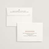 "Japanese Fabric" - Wedding Thank You Cards in Persimmon by Becky Nimoy - FREE Recipient Addressing