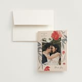 "Orient Garden" - Wedding Thank You Cards in Saffron by Vera Lim - Front