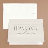 "Moderne" - Wedding Thank You Cards in Graphite by Everett Paper Goods - Front