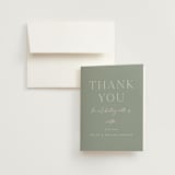 "Soft Arch" - Wedding Thank You Cards in Sage by Erica Krystek - Front