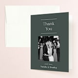 "Swanky" - Wedding Thank You Cards in Forest by Carolyn Nicks - Front