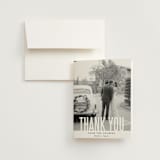 "Monumental" - Wedding Thank You Cards in Cotton by Jessie Steury - Front