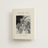 "Blockprint" - Wedding Thank You Cards in Almond by Olivia Kanaley Inman - Front