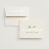 "kinkaid" - Folded Wedding Thank You Cards in Cotton by Carolyn Nicks - FREE Recipient Addressing