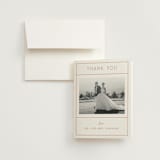 "Modern Ticket" - Wedding Thank You Cards in Rust by Alethea and Ruth - Front