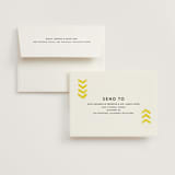 "Painted Chevrons" - Wedding Thank You Cards in Lemon Drop by Hooray Creative - FREE Recipient Addressing