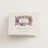 "Fleur" - Wedding Thank You Cards in Sangria by Jen Owens - Front