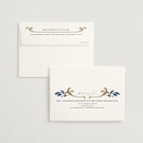 "Gilded" - Wedding Thank You Cards in Cerulean by GeekInk Design - FREE Recipient Addressing