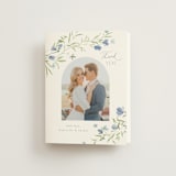 "Sweeping Meadow" - Folded Wedding Thank You Cards in Aquamarine by Everett Paper Goods - Front
