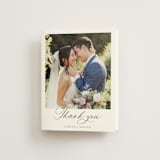 "watercolor flowers crest" - Wedding Thank You Cards in Moss by Cass Loh - Front