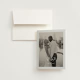 "Modernne" - Wedding Thank You Cards in Powder by Carolyn MacLaren - Front
