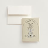 "Sealed" - Wedding Thank You Cards in Daisy by Baumbirdy - Front