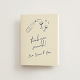 "Handwritten Letter" - Wedding Thank You Cards in Blue Velvet by Helena Vitto - Front