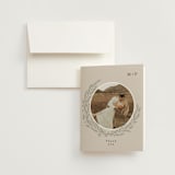 "leafy wreath" - Wedding Thank You Cards in Taupe by Ghazal Ali - Front