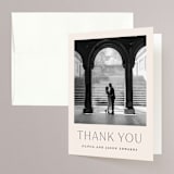 "Splendid" - Wedding Thank You Cards in Ecru by Sandra Picco Design - Front