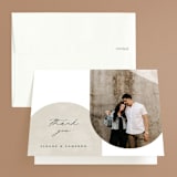 "Arched" - Wedding Thank You Cards in Carnation by Brianne Larsen - Front