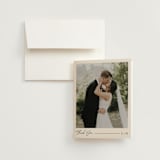 "Modern Aligned" - Wedding Thank You Cards in Creampuff by Carolyn MacLaren - Front