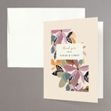 "flower press" - Wedding Thank You Cards in Mauve by Peony Rose Design - Front