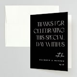 "Contour" - Wedding Thank You Cards in Ecru by Erica Krystek - Front
