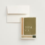 "Concord" - Wedding Thank You Cards in Moss by Robert and Stella - Front