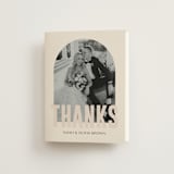 "Salted" - Wedding Thank You Cards in Blush by Pixel and Hank - Front