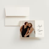 "Simply Classic" - Wedding Thank You Cards in Ebony by Laura Hamm - Front