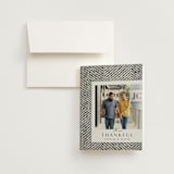 "Elegant Ethno" - Wedding Thank You Cards in Noir by FRANI - Front