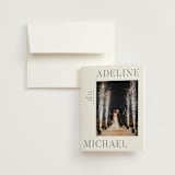 "Around the Way" - Wedding Thank You Cards in Slate by That Girl Press - Front