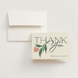 "Charming" - Wedding Thank You Cards in Almond by GeekInk Design - Front