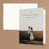 "Simple Type" - Wedding Thank You Cards in Olive Branch by Stacey Meacham - Front
